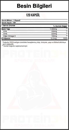 Olimp Gold Omega 3 Balık Yağı 120 Kapsül 120 Servis Sport Edition